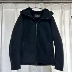 MEN’S BIGI（メンズビギ） テックレザームートンパーカー　黒 02のサムネイル