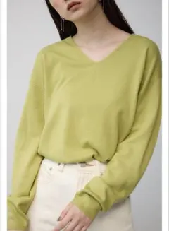 AZUL by moussy 2way Vネックニットトップス S