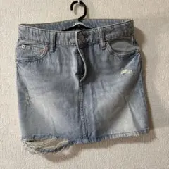 H&M ライトブルーデニムミニスカート