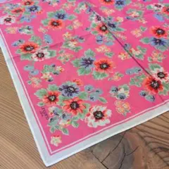 最終値下げ価格！Ungaro 花柄 コットンハンカチ ピンク