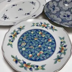 大皿　3枚セット　橘吉　ノリタケ　オーバルプレート　和食器　たち吉　タチキチ