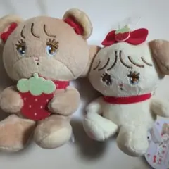 Mikko illustrations いちごマスコットぬいぐるみ 2種