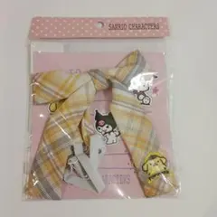 サンリオキャラクター チェック柄リボン　ポムポムプリン