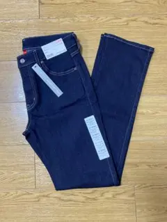 【新品】UNIQLO ストレートジーンズ (ハイライズ)27インチ 070729