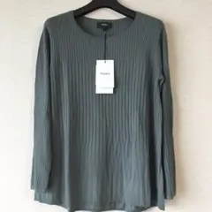 未使用　セオリー薄手素材Aラインニット　カーキ