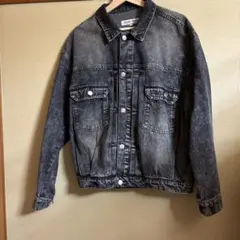 デニムジャケット ブラック/グレー