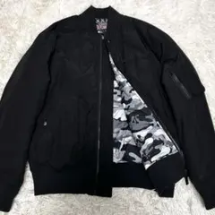 極美品　XL psycho bunny MA1 ブルゾン　中綿　ブラック