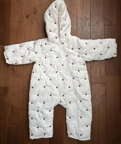 petit main ハート柄ロンパース 80cm