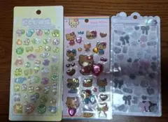 クリアぷくぷくキャンディシール キラキララインストーンシール ふわふわドロップ