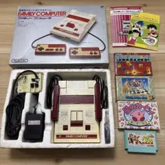 【動作確認済み】 任天堂 ファミリーコンピュータ 本体 カセット付き
