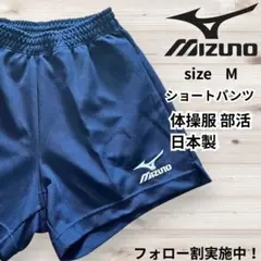 ミズノ MIZUNO ショートパンツ ネイビー 体操服 部活 日本製　刺繍ロゴ