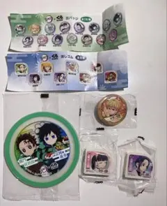 鬼滅の刃 くら寿司コラボ コースター・缶バッジ・消しゴム 4点セット