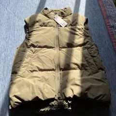 GU オリーブ ダウンベスト サイズ150 ヒートパテッドオーバーサイズ