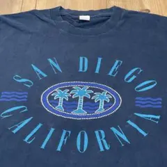 USA製 80s 90s ヴィンテージ サンディエゴ Tシャツ XXL ネイビー