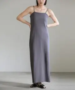 セレクトモカ ダブルストラップカップ付きリブキャミワンピース