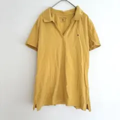 Tommy Hilfiger イエローポロシャツ Ｖネック半袖Tシャツ トップス