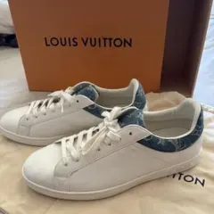 LOUIS VUITTON ホワイトデニムスニーカー　9 28.0