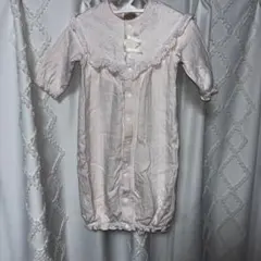 petit mainピンク レース付き襟 ツーウェイ・ドレスオール