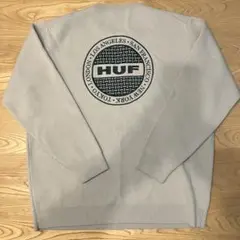 試着のみニットHUFグレーXLマンホールクルーネックセーターハフメンズ