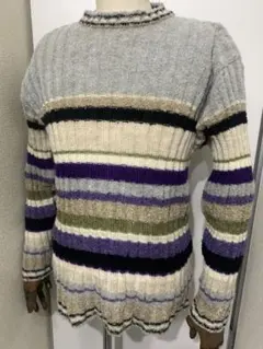 ficce ストライプ柄 長袖セーター