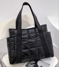 【新品】軽量！キルティング ナイロン トートバッグ 大容量 ショルダーバッグ