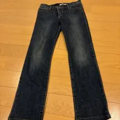 ダークブルー ストレートレッグデニム