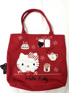 【希少】ハローキティ 2007年　刺繍 パッチワーク バッグ サンリオ