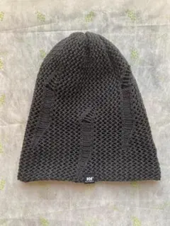 HELLY HANSEN ニット帽 メッシュ編み ダークグレー