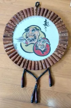 民芸品 信州 上田獅子 木彫り 壁掛け - メルカリ