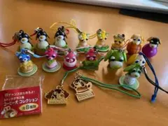 平成レトロ お茶犬・お茶猫 ストラップ＆グッズ17点セット