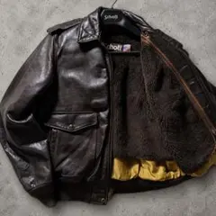 【米国製】schott フライトジャケット　 G-1 牛革　ブラウン　42のサムネイル