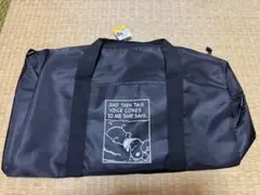 最安値！新品未使用　タグ付　スヌーピー　ボストンバッグ　ブラック