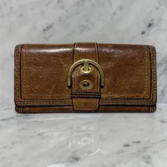 新品 OLD COACH オールドコーチ 二つ折り長財布イタリア製本革レザー 新品 OLD COACH オールドコーチ 二つ折り長財布イタリア製本革