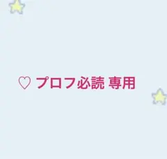 ♡ プロフ必読 専用