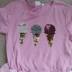 GAP KIDS アイスクリーム刺繍 半袖ワンピース M