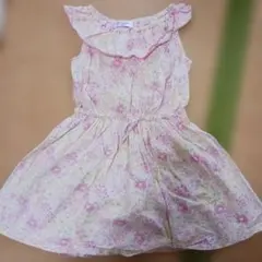 花柄ワンピース 110cm フリル付き