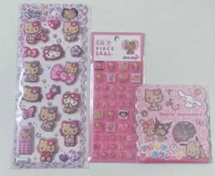 サンリオキャラクターズ　タイルシール　おはじきシール　キティ