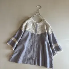 ゆみこページ　サマンサモスモス　kazumi  レースリネンブラウス サマンサモスモス×kazumi 新品✨ レース刺繍 リネン ブラウス ベージュ