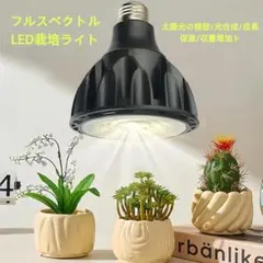 植物成長ライト 色温度6000K 電力25W LED クールホワイトライト長寿命