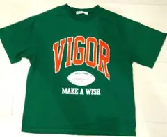 Cutie Blonde 半袖Tシャツ グリーン VIGORロゴ