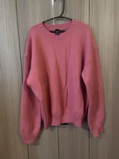 クルーネックニット ピンク Lサイズ