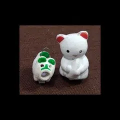 古い土人形 ミニチュア 犬と蚊取り豚 セット 郷土玩具 昭和レトロ