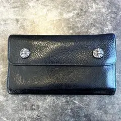 ブラボー様専用CHROME HEARTS 黒レザー 二つ折り財布 - メルカリ