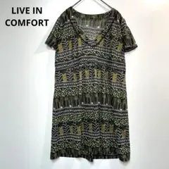 LIVE IN COMFORT リブインコンフォート　チュニック　花柄　Lサイズのサムネイル