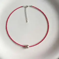 スワロフスキーパール×チェコシードビーズチョーカー・ネックレス