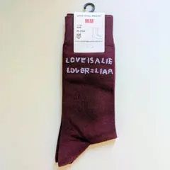 UNIQLO×JEAN-MICEL BASQUIAT靴下(Wine)