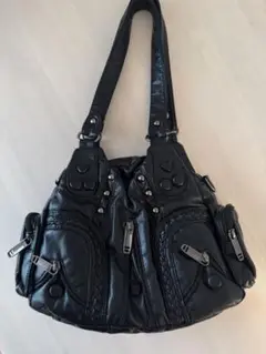 韓国 バッグ 黒 ショルダーバッグ