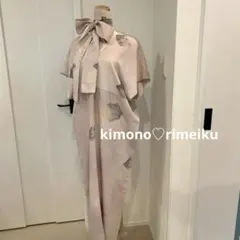 着物ドレス　着物リメイク　着物ワンピース　留袖ワンピース　和洋折衷　大正ロマン