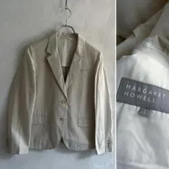 美品 MARGARET HOWELL コットンリネン テーラードジャケット