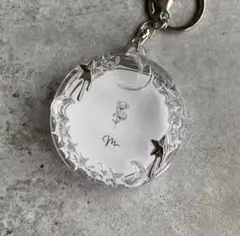 再販【缶バッジ】バッジケースキーホルダー clear/透明/星/月/シルバー